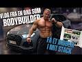 VLOG: En dag i mit liv som bodybuilder og online coach! Start på off-season, rygtræning og ny bil!