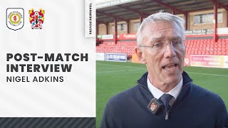Post Match | Nigel Adkins (Crewe Alexandra A)