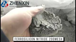 Ferrosilicon nitride production nitrogen containing ferro silicon nitrided ferrosilicon powder