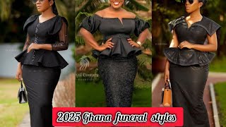 FUNERAL  SKIRT AND BLOUSE STYLES,STYLISH FUNERAL STYLES,BLACK AFRICAN  ANKARA DRESSES STYLES,