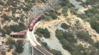 Spap freight with Alco A9101 and A9105 from Korinth to Tripolis,Part2 ....