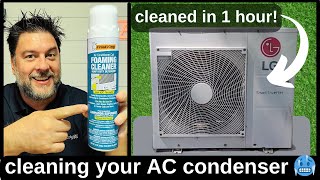 How to clean your Air Conditioner Condenser Coil complete walk-through with FROST KING [528]