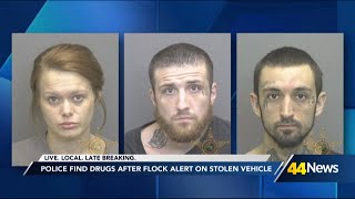 Three arrested after stolen car spotted by 'Flock' camera in Evansville