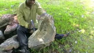 Workshop beeldhouwen maak een tuinbeeld sculpture  artist Lazarus Gwasha in Mvurwi Zimbabwe