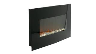 Wall-mounted electric fireplace - curved | elp-10-104