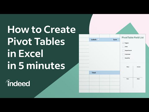 How To Create Pivot Tables in 5 Minutes (Microsoft Excel) Indeed