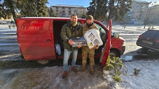 De Leeuw Kyiv - Guido on a trip to Eastern Ukraine bringing goods to help the troops