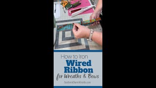 How to Iron Wired Ribbon | Get Creases out of Ribbon | Ribbon Hack  #Shorts