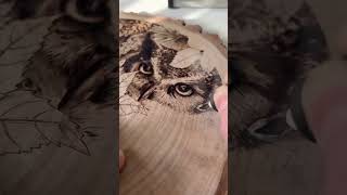 Woodburning artist Court O'Reilly