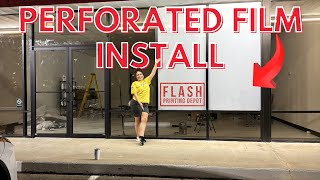 Transforming Our Storefront! Perforated Window Film Installation at Flash Printing Depot