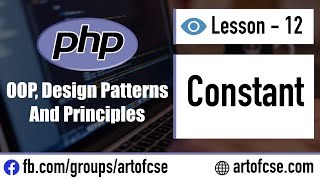 Object-Oriented PHP Bangla Tutorial - 12 Constant