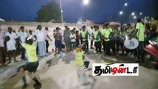 Bharathi Silambam நிச்சயதார்த்த விழாவில் பாரதி சிலம்பம் தமிழன்டா கலை குழு தாரை தப்பட்டை