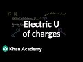 Electric potential energy of charges | Physics | Khan Academy
