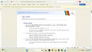 New Perspectives PowerPoint 365 | Modules 3-4: Capstone Project A Up Train