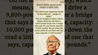 Warren Buffett quotes on the Margin of Safety. #businesslessons #warrenbuffett