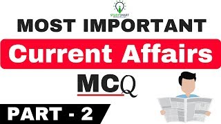 Current Affairs Most Important MCQ in Hindi for IBPS PO, IBPS Clerk, SSC CGL,  CHSL Part 2