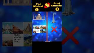 Taj Mahal vs Burj Khalifa | #facts #worldkfactz #shorts #tajmahal #viral #dubai #burjkhalifa