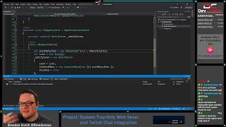 System Tray-Only Web App with Twitch Chat Integration C# - .NET Core - Ep 212