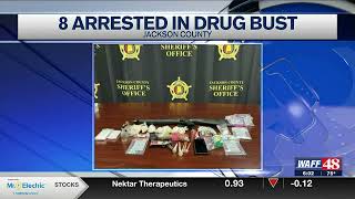 Eight people arrested in Jackson County following drug bust