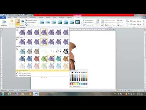 How to Change Color of a Picture in MS Word How to Change Color of a Picture in MS Word