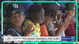 Rays team up with Buddy Baseball for clinic at Tropicana Field