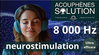 Acouphènes Solution Bruit blanc 8000 hz + neurostimuation