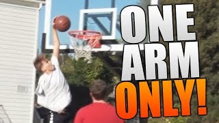 ONE ARM ONLY BASKETBALL CHALLENGE! vs JESSER