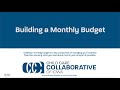 Building a Monthly Budget