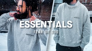 FEAR OF GOD ESSENTIALS MOCKNECK (OFF-WHITE) PICKUP // (Review + Try-On)