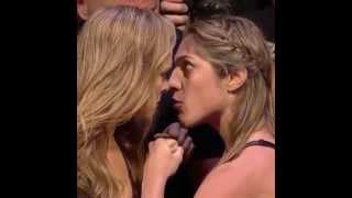 UFC 190 Ronda Rousey VS Bethe Correia intense staredown