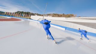 Speed Skating behind World Champion - Davide Ghiotto