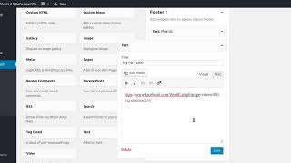 WordPress : Enhanced Text Widget
