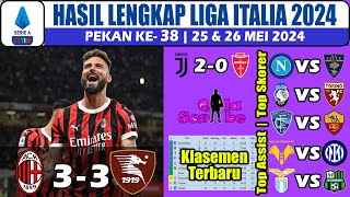 Hasil Liga Italia Tadi Malam ~ Milan vs Salernitana ~ Juve vs Monza Serie A Pekan ke 38 2024