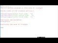 Python program to calculate area of a triangle#python #pythonprogramming #pythonforbeginners