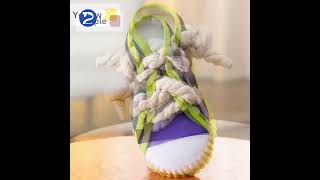 Rope \u0026 Squeaky Shoe Dog Toy – Durable Tug Play #cat #cattoys #corgi #felinefriendly #dog #pets