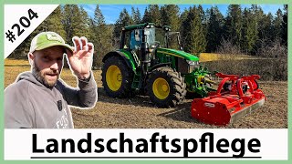 10 Jahre Stilllegung mulchen - John Deere 6120 M und neues Maschio Mulchgerät