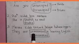 Belajar Bahasa Inggris | Cara Mengatakan tidak dengan kata Un dan Dis