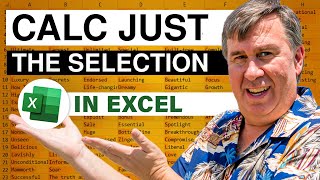 Excel - How To Calculate Only The Selected Cells In Excel - Episode 2554