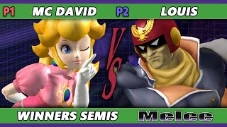 S@X 473 Winners Semis - MC David (Peach) Vs. Louis (Captain Falcon) Smash Melee - SSBM