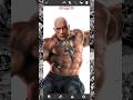 HULK + THE ROCK + BLACK ADAM || FUSION ART || #shorts #youtubeshorts