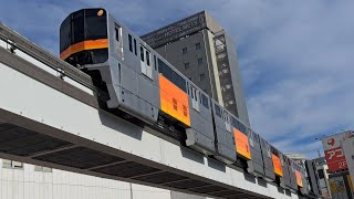 多摩モノレール1000系1108F　上北台行き立川南駅～立川北駅通過(2024/7/24)