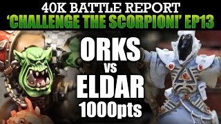 Orks vs Eldar Warhammer 40K Battle Report CTS13: WAAAGH GUTRIPPA! 1000pts