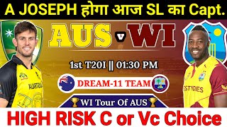 Australia vs Westindies Dream11 Team || 1st T20I Match AUS vs WI Dream11 Prediction