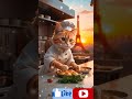 this cat😼can cook french food animalshorts cat catshorts chef cooking meow .