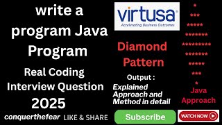 Java Program to Print Diamond Pattern: A Complete Guide | Real Java Coding Interview Question