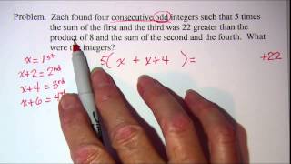 Consecutive Integer Word Problems 3