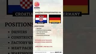 Amazing Job Opportunities in Croatia: Drivers, Construction Workers, Factory Workers \u0026 More