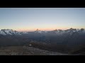 Sunrise above Zermatt on the Oberrothorn (3410m) in front of Matterhorn