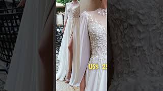 Wedding Dresses High Neck Court Train | #Shorts #youtubeshorts