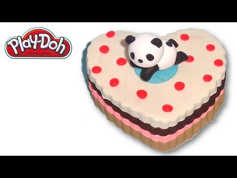 Play-Doh Cake with Panda Topper Play-Doh Cake with Panda Topper
